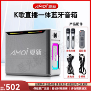 Amoi 夏新H6雙話(huà)筒大功率便攜式聲卡音箱一體機重低音音響藍牙 H6重低音【