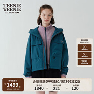 Teenie Weenie【趙露思同款】小熊外套女秋冬城市戶外三合一搖粒絨三防外套 綠色 XS (155)