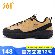 361度男鞋戶外徒步鞋2025春季新款潮流防風(fēng)保暖防滑耐磨登山休閑運動鞋 羊皮紙色/曜石黑 41