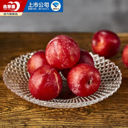 青蘋果玻璃果盤輕奢家用客廳裝飾婚慶零食水果沙拉碗10.3英寸