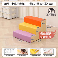 顧之Guci滑滑梯室內(nèi)攀爬架嬰兒早教感統(tǒng)兒童玩具爬梯家用軟體1-3歲 中高三步梯