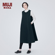 無印良品（MUJI）女式 起毛 背帶裙  連衣裙 背心裙秋冬 長裙裙子 BC2FDC3A 深藏青色 S