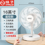 揚(yáng)子臺(tái)式電風(fēng)扇桌面扇家用風(fēng)扇輕音節(jié)能換氣扇搖頭電扇辦公室宿舍出租房小型臥室省電風(fēng)大空調(diào)伴侶 16寸遙控款【金屬網(wǎng)罩】
