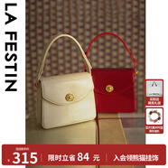 拉菲斯汀包包2025新款方糖包時(shí)尚腋下包紅色結(jié)婚新娘手提小方包 620930 奶油白