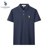 U.S. POLO ASSN.短袖POLO衫男士保羅商務(wù)休閑翻領(lǐng)男裝上衣T恤短袖男夏季藏青XL