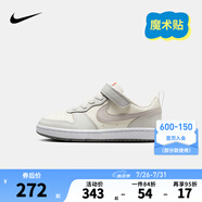 NIKE 耐克男女童休閑板鞋COURT BOROUGH魔術(shù)貼易穿脫兒童運(yùn)動童鞋低幫 DV5457-127 32 【建議腳長20cm】