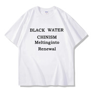 尚沐芬TF家族陳奕恒同款短袖T恤字母寬松透氣男女學生半袖超火上衣潮 白色 純棉 短袖 S 80-100斤