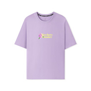 斯凱奇男女同款速干防曬寬松舒適針織短袖T恤衫L225U064 L225U064-00KC薰衣草紫 XS