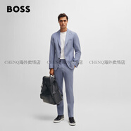 雨果博斯（HUGO BOSS）男士雙 B 交織字母經(jīng)典圖案背包官方正品 027-黑色