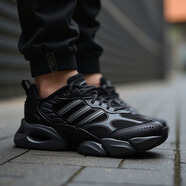 阿迪達斯 （adidas）跑鞋男 2025夏季新款BOOST清風(fēng)運動(dòng)鞋透氣休閑鞋輕便耐磨跑步鞋男 經(jīng)典黑武士/反光鞋帶【曬圖返10】 42