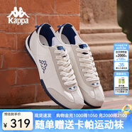 卡帕（Kappa）背靠背串標(biāo)薄底運(yùn)動(dòng)鞋男女2025新款德訓(xùn)鞋戶(hù)外復(fù)古跑鞋 K0FX5MM18 K0FX5BB02白/藍(lán)-0106A 40