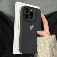 穩(wěn)裕適用蘋果16手機殼iPhone16Pro Max液態(tài)硅膠保護套純色款16Plus超薄簡約全包防摔網(wǎng)紅男女軟殼個性 純黑色 蘋果16Pro