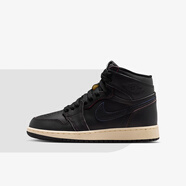 NIKE 耐克Air Jordan 1 High GS AJ1黑色 大童/女款高幫休閑板鞋 FD1437-002 35.5