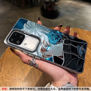 慕多適用VIVOS30手機殼六眼五條悟咒術(shù)回戰(zhàn)S20Pro男女新款S19網(wǎng)紅S17保護套S18鐳射s15潮牌s16硅膠s10 灰黑色+鮮花六眼五條悟【彩銀L7298】 vivo S18