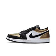 CLENIKEEDAIR NIKE莆田純原Air 喬1 AJ1低幫籃球鞋aj午夜藍low煙灰男女板鞋 aj1-黑金NIKE 38