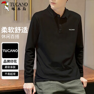 啄木鳥（TUCANO）長袖T恤男春秋季潮流百搭翻領(lǐng)polo打底衫舒適透氣休閑上衣服男裝