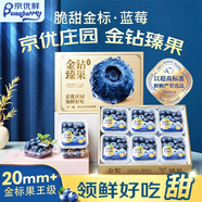 優(yōu)圣園 藍(lán)莓巨無霸【順豐閃送】花香藍(lán)莓新鮮孕婦水果禮盒送禮 【80%選-特大果】單果16-18mm 125g*4盒鎖鮮裝【較劃算】凈100g