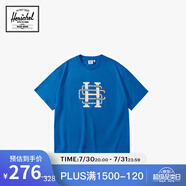 Herschel加拿大赫行 休閑運(yùn)動(dòng)圓領(lǐng)字母印花短袖T恤中性 亮藍(lán)色 XS