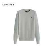 GANT男士百搭休閑經(jīng)典圓領(lǐng)寬松長(cháng)袖套頭針織衫 94-灰色 M