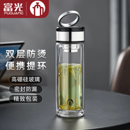 茶馬仕雙層玻璃杯帶提環(huán)男女士辦公泡茶杯車(chē)載防燙便攜大容量高端水杯子