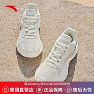 安踏（ANTA）星云運動鞋跑鞋女鞋厚網(wǎng)增高休閑鞋 象牙白/顆粒米黃/青灰-3 36