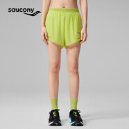 Saucony索康尼夏季女子訓(xùn)練運動跑步訓(xùn)練健身速干透氣雙層短褲新禾綠 XL