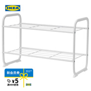 宜家（IKEA）BIBBLIS必比斯落地鞋架家用進門口入戶玄關(guān)收納架省空間 白色鞋架
