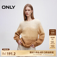 ONLY秋冬柔軟舒適漸變燈籠袖圓領(lǐng)毛衣針織衫女|124313008 C12 沙色 2XL (180) 96A