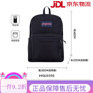 JANSPORT莫蘭迪色系24年新款背包大學(xué)生男女高中書包中號(hào)通勤背包 26L-4QUE008-經(jīng)典黑-電腦隔層+水