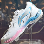 李寧（LI-NING）羽毛球鞋刀鋒2pro男女同款防滑減震碳板運動(dòng)鞋專(zhuān)業(yè)比賽鞋回彈耐磨 刀鋒2PRO 標準白/銀色 AYZV001-2 36
