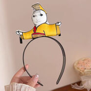 見(jiàn)朕為何不跪龍圖搞怪抽象小玩意個(gè)性可愛(ài)粉紅兔子少女心發(fā)箍  無(wú) 朕要出門(mén)了發(fā)箍一個(gè)