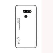 萬浮生適用LG G8THin手機(jī)殼G7軟邊G6漸變玻璃套iphone12P全包保護(hù)殼LGG5 白色 LG G7