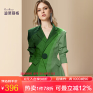 迪菲麗格歐美潮流設(shè)計(jì)感西裝外套女2024春季新款通勤百搭修身西服 圖片色 2XL