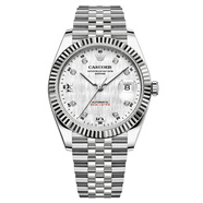 瑞士Rolex手表男士全自動(dòng)機械表日志型防水商務(wù)防水專(zhuān)用男表 本色白面 41mm 贈送皮帶+佛珠手串