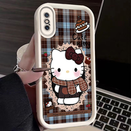 鉅臣（Junchen）適用蘋果x手機殼iPhonexs新款iPhonex軟硅膠xs保護套ipx全包iPhone防摔潮女ipxs叉iponexs可愛卡通 白色【圍巾貓】+屏幕膜 iPhone X