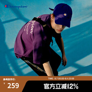 Champion【王俊凱同款】冠軍美式字母印花潮牌情侶短袖t恤男上衣女 深紫色 L