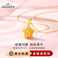 ZDZSH璀璨星星項(xiàng)鏈女純銀吊墜新款高級(jí)感輕奢小眾情人節(jié)生日禮物送女友 璀璨星項(xiàng)鏈【黃金色】