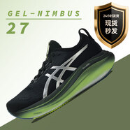 ASICS GEL-NIMBUS 27 LUXE男跑鞋緩震抓地透氣1011C030-001 黑色/綠色1011C030-001 現(xiàn)貨秒發(fā) 40 (252.5mm)