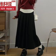 維多利亞的格調(diào)微胖韓系感套裝秋季2025新款絕美漂亮早秋女裝穿搭裙子兩件套 毛呢半身裙【重要場(chǎng)合絕美/miu系 XL 【建議120-140斤】