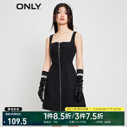 ONLY時尚百搭短款A(yù)字吊帶雪紡連衣裙女|123207028 E39黑豆 XS 155/76A