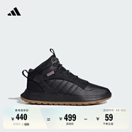 adidas FUSION STORM 2.0加絨保暖中幫運動鞋男女阿迪達斯官方   黑色/樹脂黃   36
