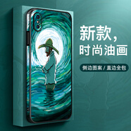古尚派 適用蘋果XSMax手機殼側(cè)邊彩繪皮套iPhone7/8Plus防摔硅膠保護套SE2/SE3全包XR男女款梵高油畫創(chuàng)意 側(cè)邊彩繪【深思梵高】防指紋 蘋果xsmax