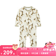 Milkbarn新生兒連體服寶寶長袖包屁衣嬰兒春秋哈衣爬服連體衣 小鴨子（連體服） 66cm (3-6m)