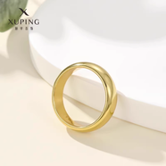 XUPING旭平首飾氣質(zhì)時尚素圈戒指情侶小眾ins風(fēng)日常通勤簡約送女朋友禮物 鍍14號色【7碼-寬版約6MM】