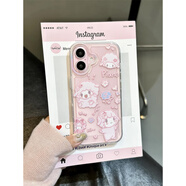 瑞桓柏少女粉小綿羊適用iphone16promax手機殼蘋(píng)果15/13/14/12華為mate7 少女粉小綿羊TG-太空殼-透明 華為nova4