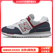 NEW BALANCENB574舒適減震包裹性低幫跑步鞋女款藍(lán)白紅色 B寬 35