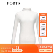 PORTS寶姿商場同款 秋季女裝簡約高領羊毛套頭針織衫LA9K455JKW001 灰色 S