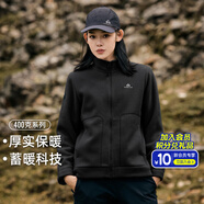 拓路者（Pioneer Camp）戶外防風(fēng)抓絨衣團(tuán)購女加厚保暖搖粒絨外套寬松休閑顆粒絨上衣冬季 黑色 XL