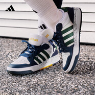 adidas ENTRAP休閑舒適運(yùn)動(dòng)板鞋少年感復(fù)古籃球鞋男女阿迪達(dá)斯   白色/綠色/藍(lán)色   45