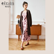 Olrain歐芮兒法式針織衫女秋季2024女裝慵懶簡(jiǎn)約寬松針織開(kāi)衫 咖色 S